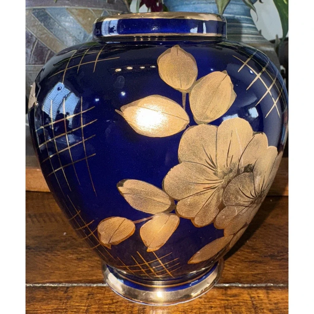 Cobalt‎ Blue Vase Handmade In Turkey 6.25